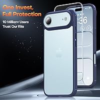 Vista 118 de TAURI Funda magnética 5 en 1 diseñada para iPhone 13 para iPhone 14, [compatible con MagSafe] con 2 protectores de pantalla + 2 protectores de lente