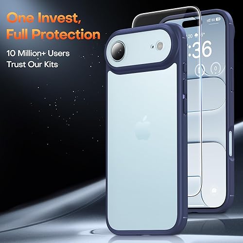 Miniatura 588 de TAURI Funda 3 en 1 para iPhone 13 Pro, [no amarilla] con 2 protectores de pantalla, funda delgada a prueba de golpes para iPhone 13 Pro, color negro