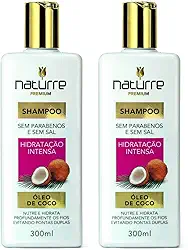2 Shampoos Óleo de Coco Naturrê 300ml – Hidratação Intensa