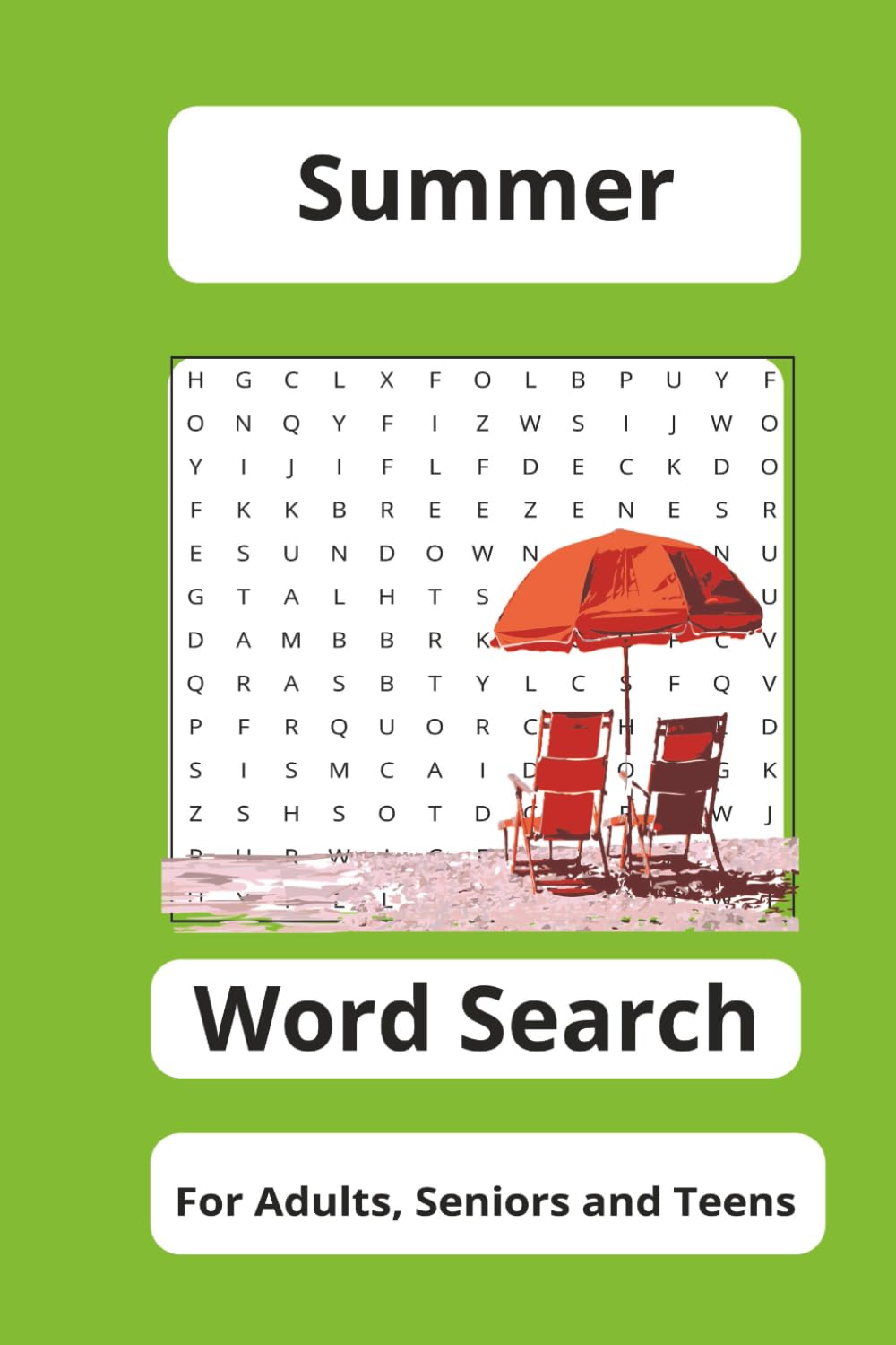 Summer Word Search: For adults, seniors and teens. 60 easy to read puzzles