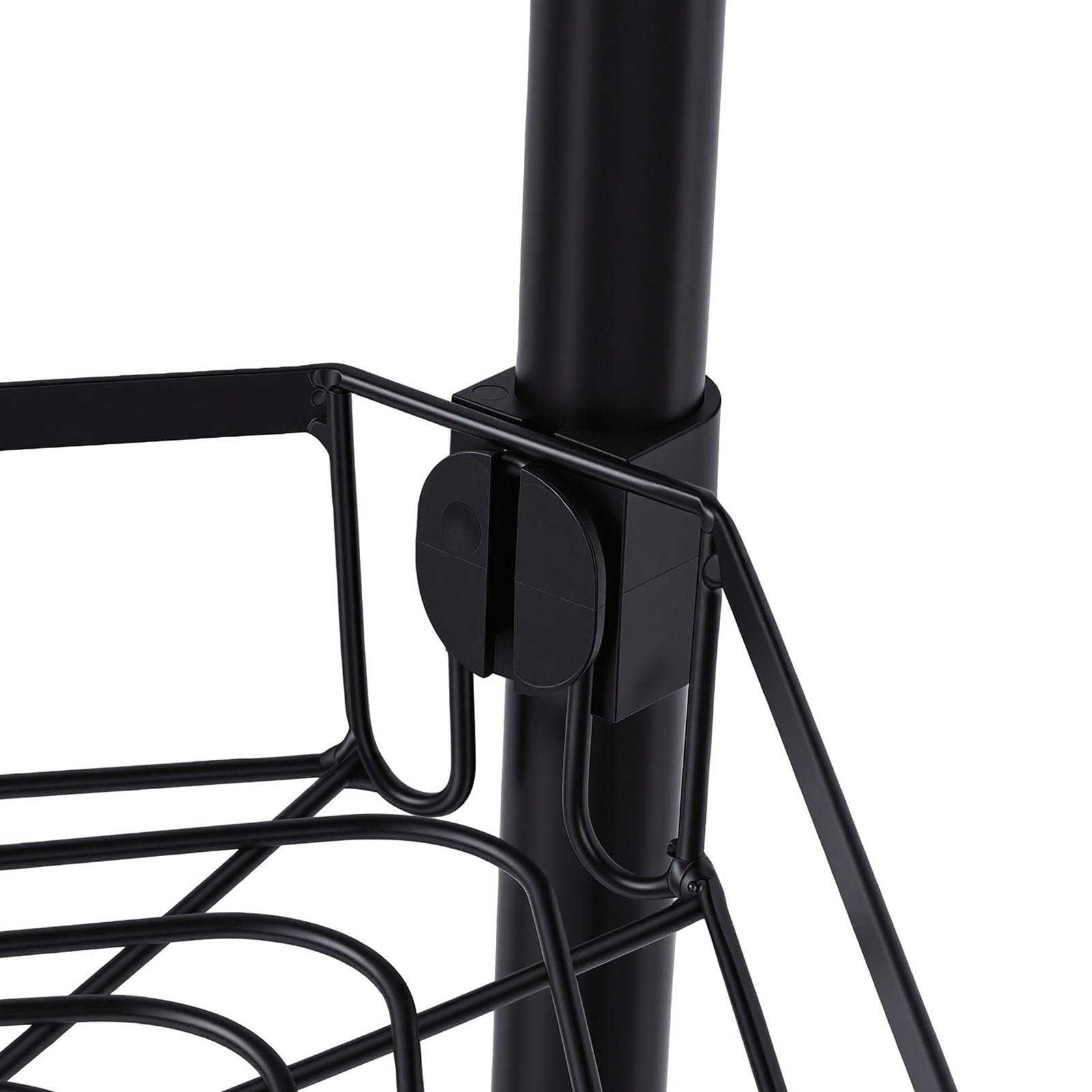 Cesta de Ducha de Esquina de Acero Inoxidable con 4 Cestas (Negro)