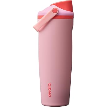 Owala FreeSip Sway Stainless Steel Water Bottle, 890 ml, Angel Food Cake | Insulated stainless steel, robust carrying handle 