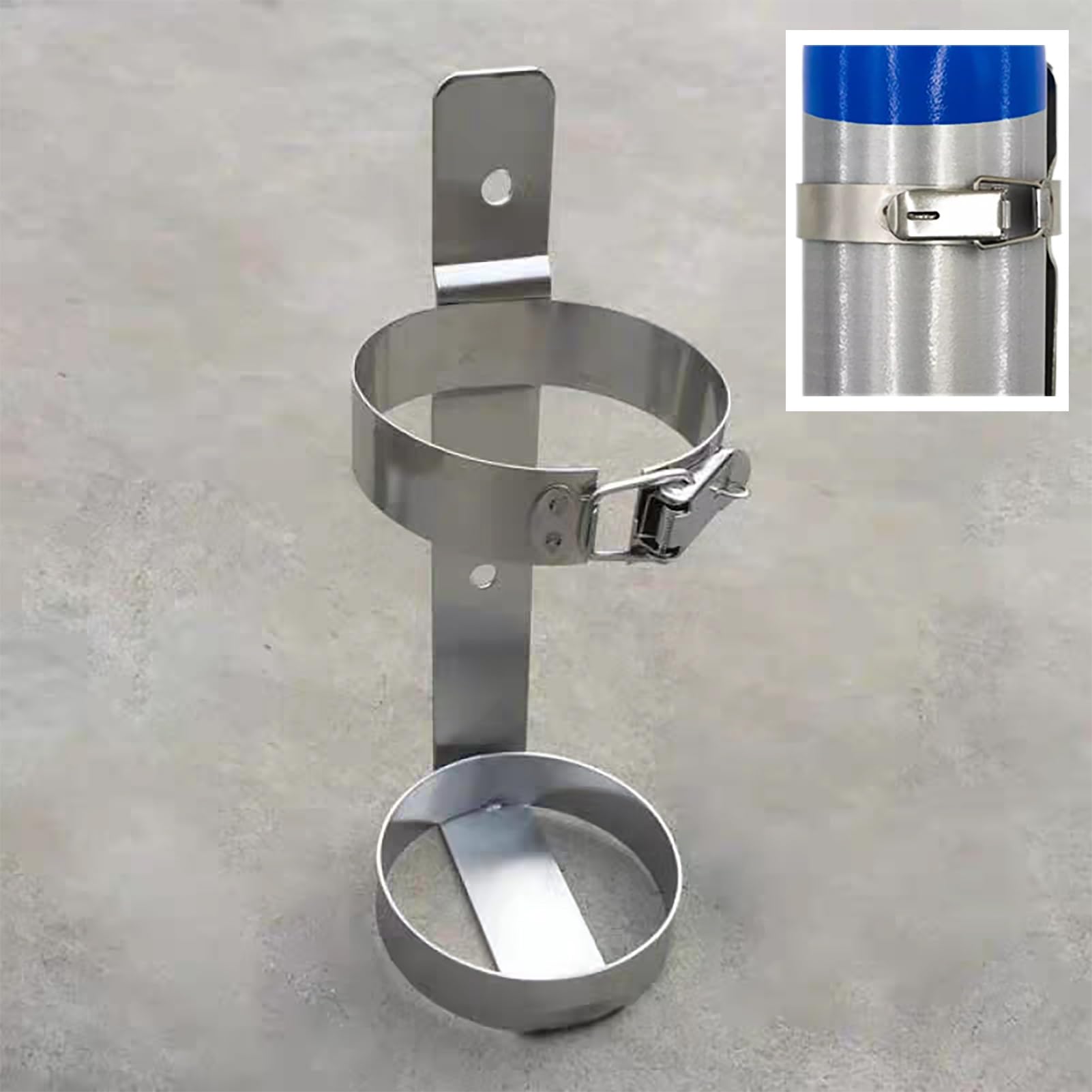 Support bouteille oxygène en acier de 14 cm pour éviter les chutes de gaz