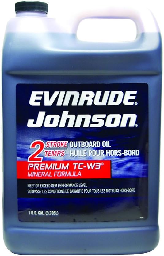 Evinrude Johnson 2-Stroke Temps Outboard Oil TC-W3 Mineral Formula