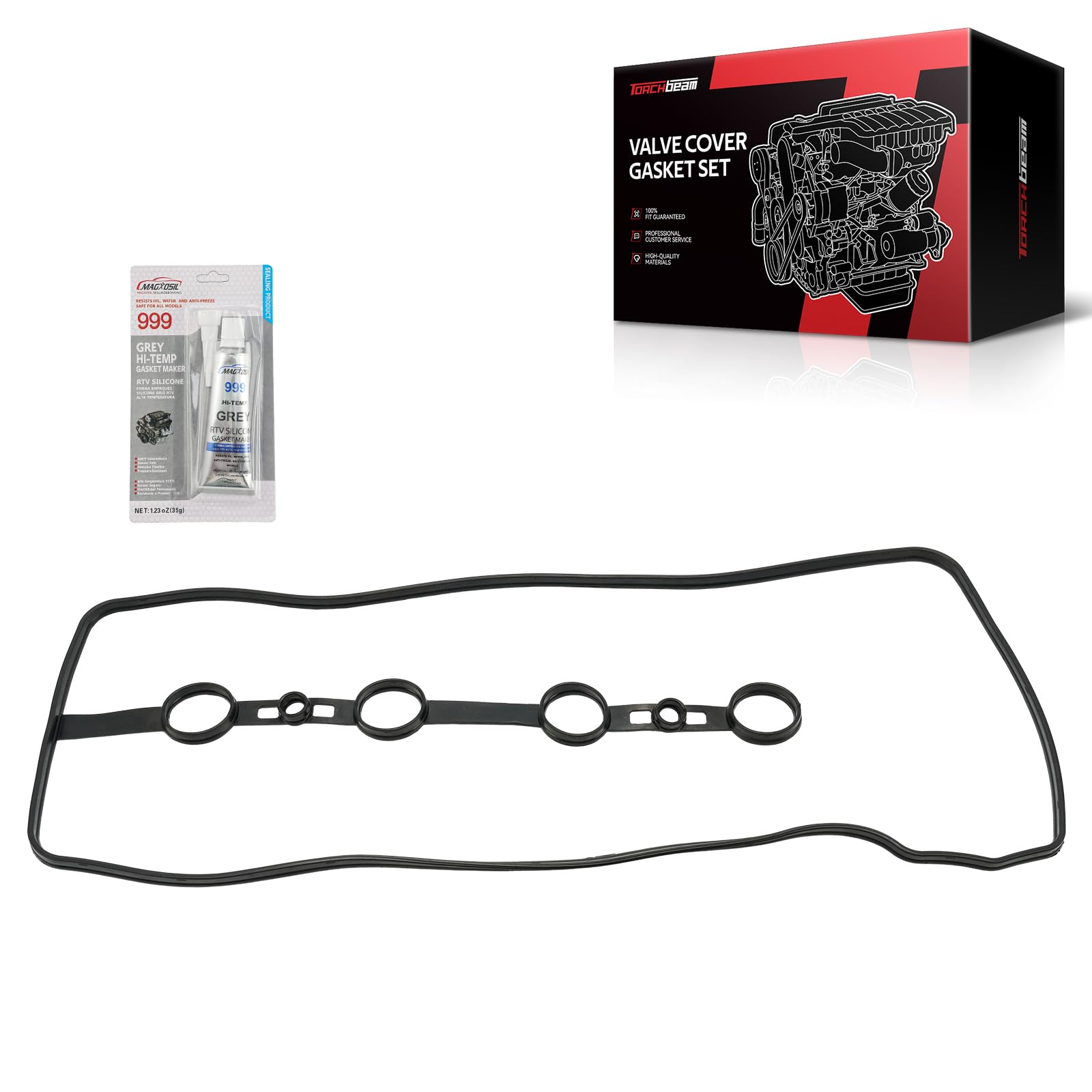 Torchbeam VS50530R Engine Valve Cover Gasket Set for Camry 2002-2011 2.4L