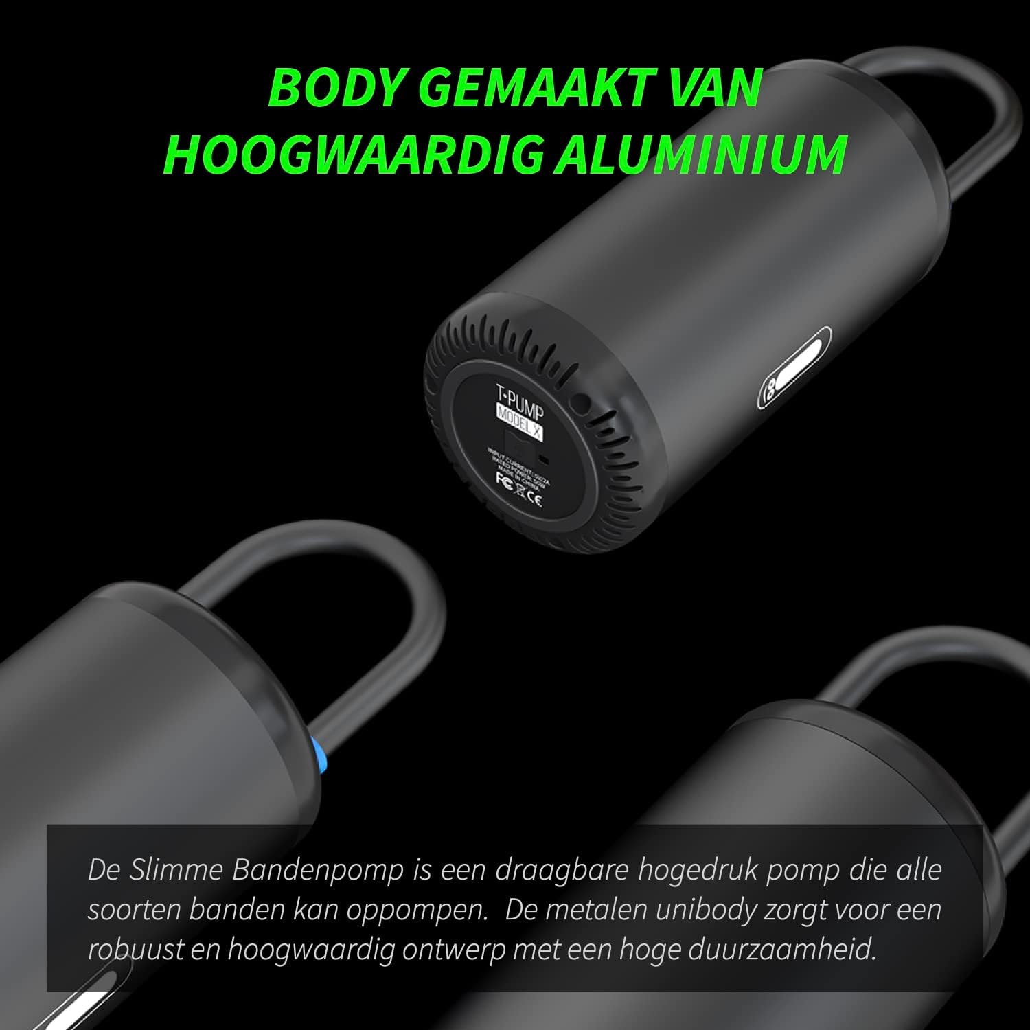 Coolado tPump X showing its high-quality aluminum body.