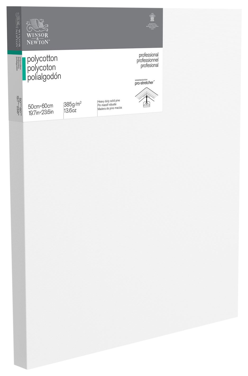 Winsor & Newton 6206060 Professional Keilrahmen Deep Edge aus Baumwollmischgewebe, 385 g/m², 3-fach grundiert, mittlere Körnung, ideal für die Ölfarben und Acrylfarben - 50x60cm