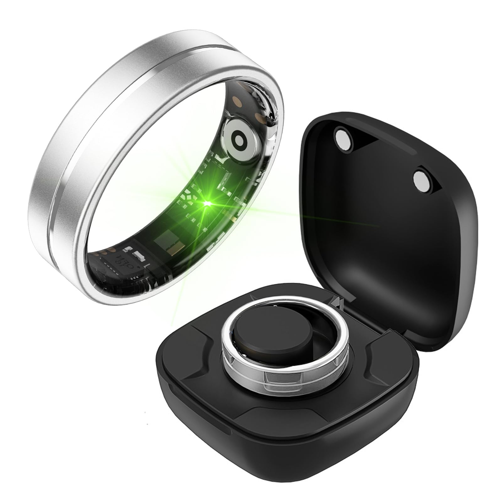 findtime Smart Ring Heart Rate Monitor Fitness Ring Step Counter Sleep Tracker Health Rings Calories Fitness Tracker for Android iOS