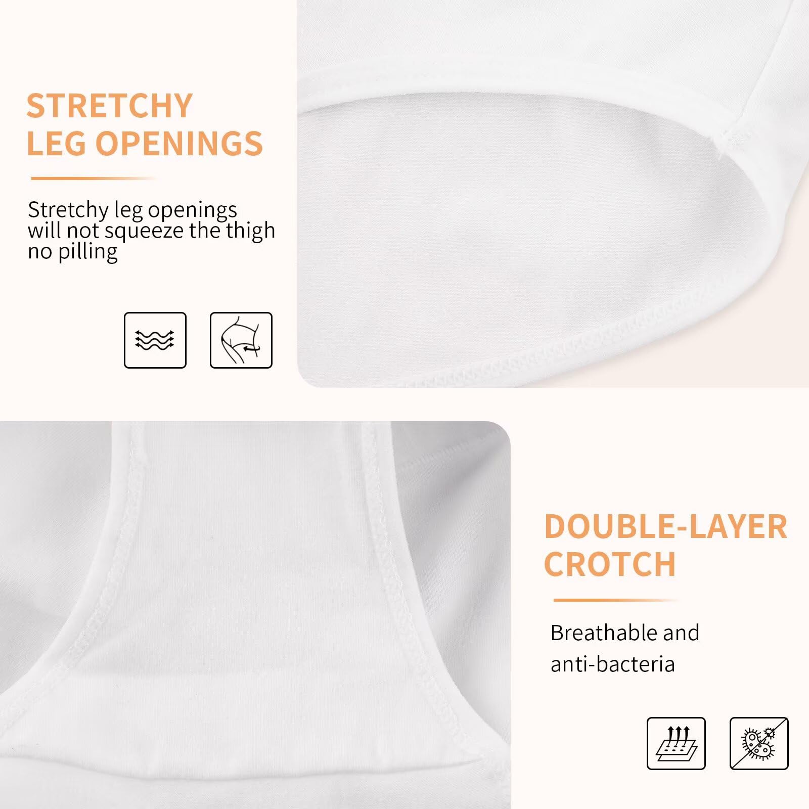 NUOZA Mutande Donna Cotone Vita Alta Slip Pacco da 5 Intimo Culotte Donna Mutandine Elastico Pancia Piatta Underwear