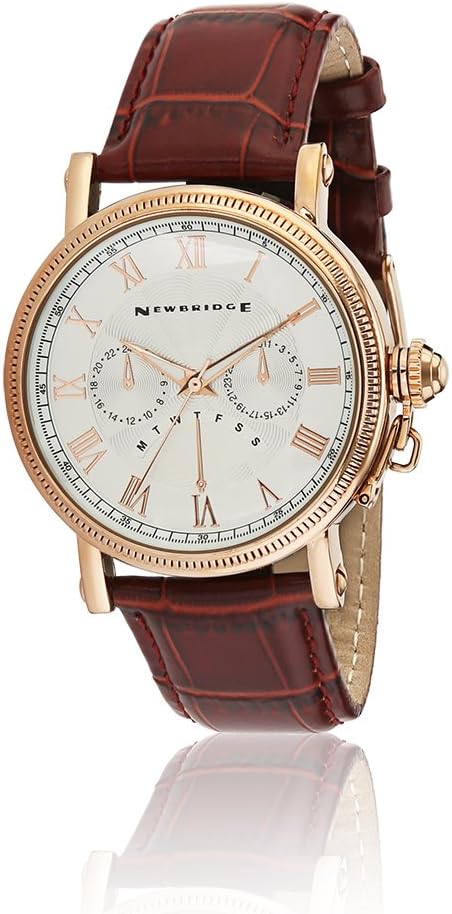 Gents Watch with Brown Leather Strap