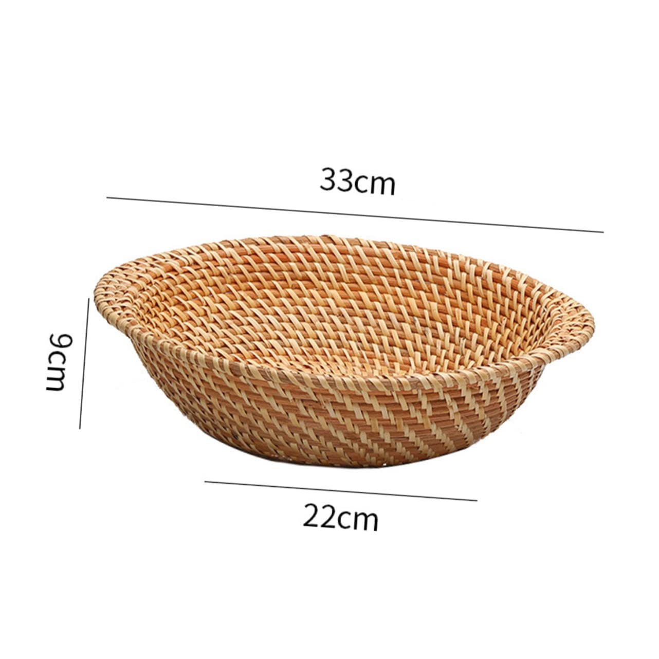 STOBAZA 1pc Bread Basket Fruit Basket Bowl Weave Basket Wicker Fruit Baskets Woven Tray Wicker Baskets Round Food Basket Woven Storage Baskets Food Display Dome Bakery Basket Rattan Brown