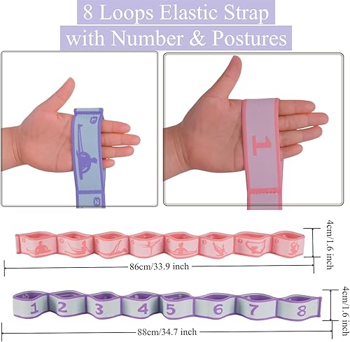 Miniatura 5 de Correa elástica para yoga con bucles, correas elásticas CEILIWEN para terapia física, banda elástica de pilates, bandas elásticas para ejercicio,