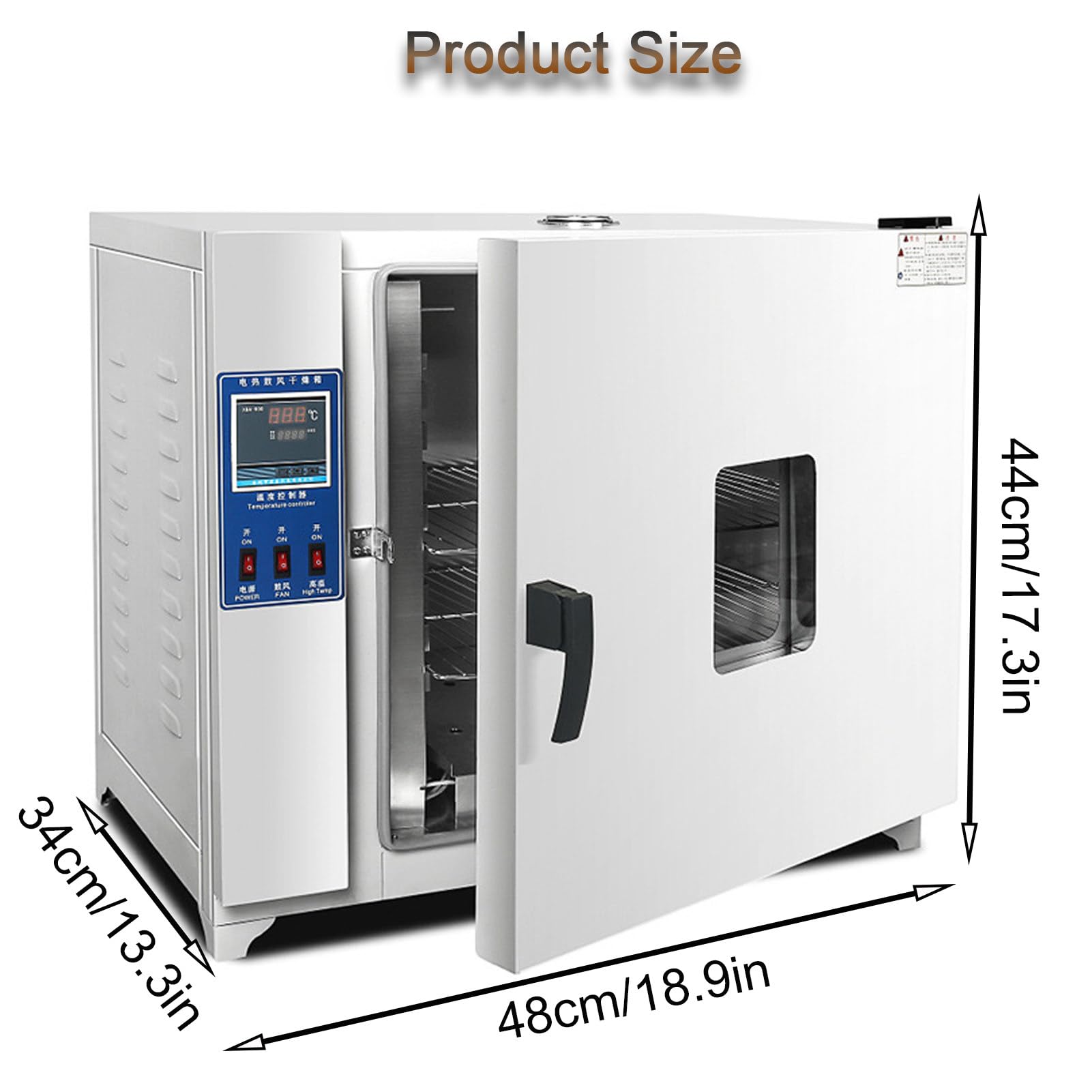 Trockenofen Laborofen, Schnelltrockenofen mit konstanter Temperatur für Labor/Industrie, 50~300℃, Labortrockenofen mit Umluft,16L