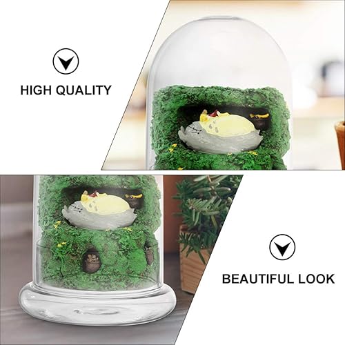 Miniatura 8 de GANAZONO 2 unidades de cristal con cúpula decorativa de cristal transparente cúpula de vitrina tarro de campana de micropaisaje decoración de