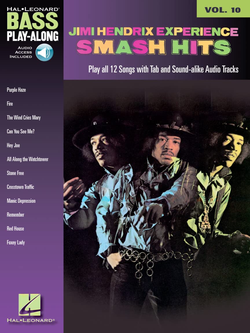 Jimi Hendrix Smash Hits: Bass Play-Along Volume 10