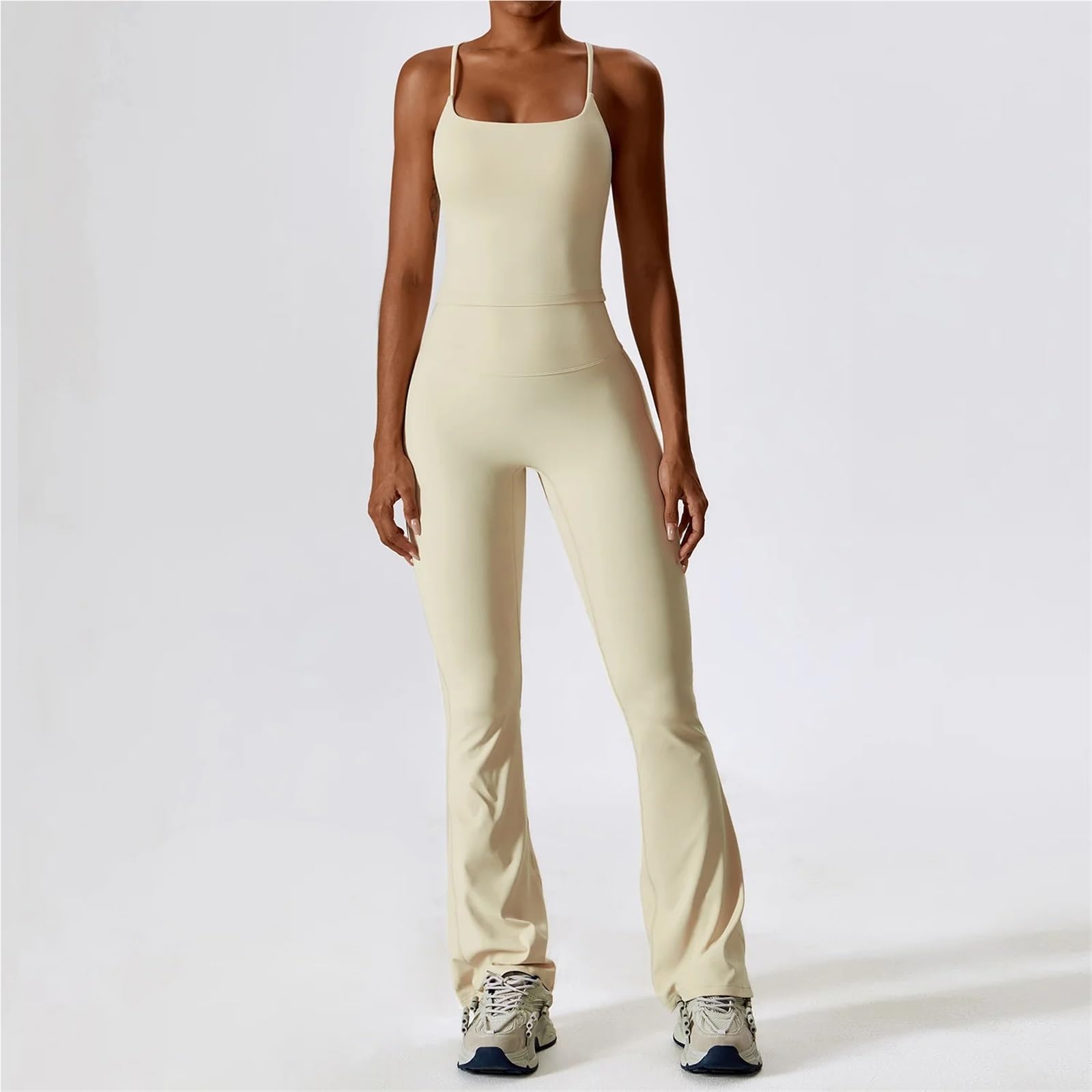Completo Palestra Donna Set da yoga 2 pezzi abbigliamento sportivo donna senza cuciture allenamento palestra legging reggiseno fitness top corto