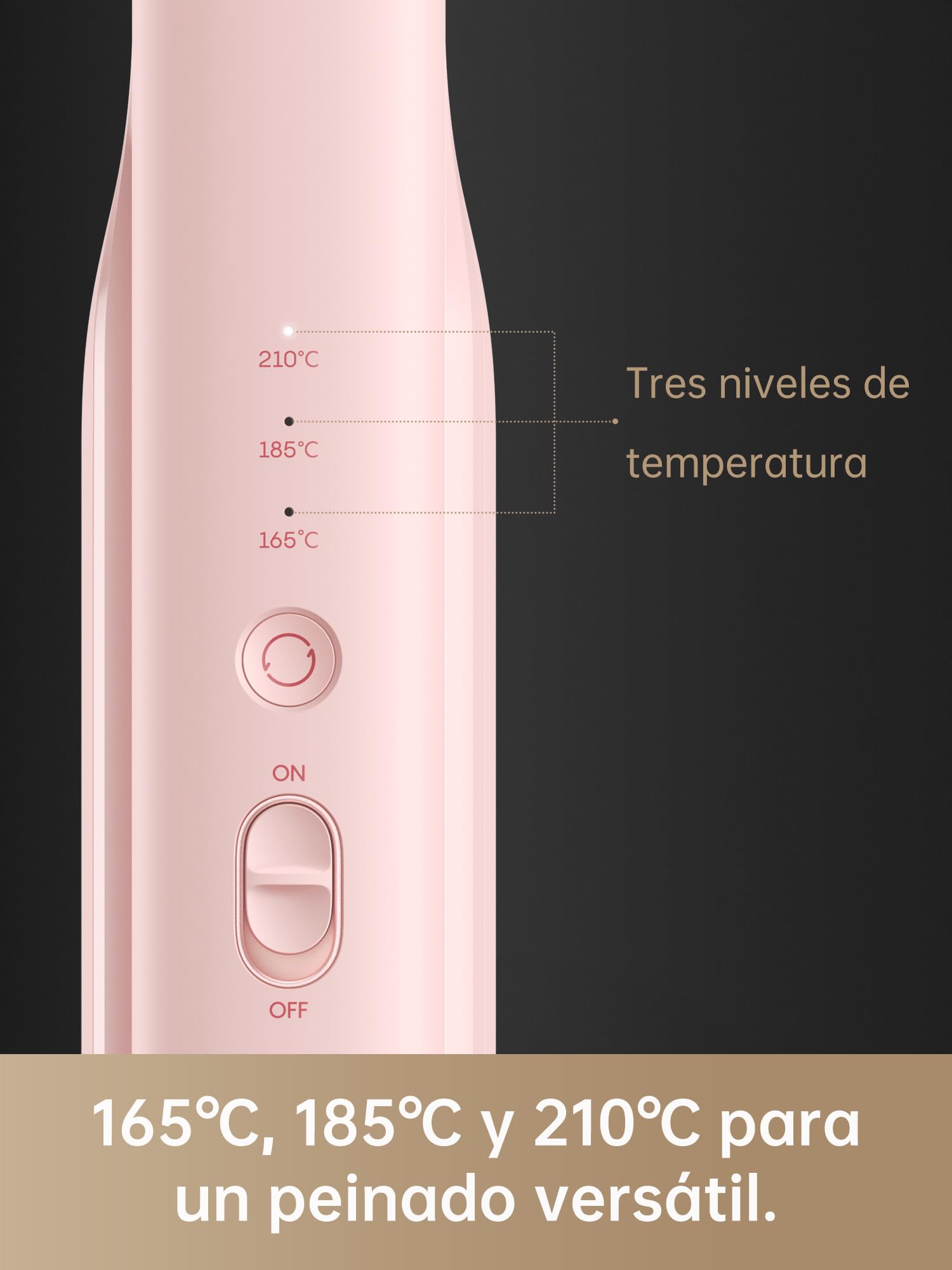 DREAME Hair Glamour Plancha de Pelo Inalámbrica con Batería 2 en 1 Rosa