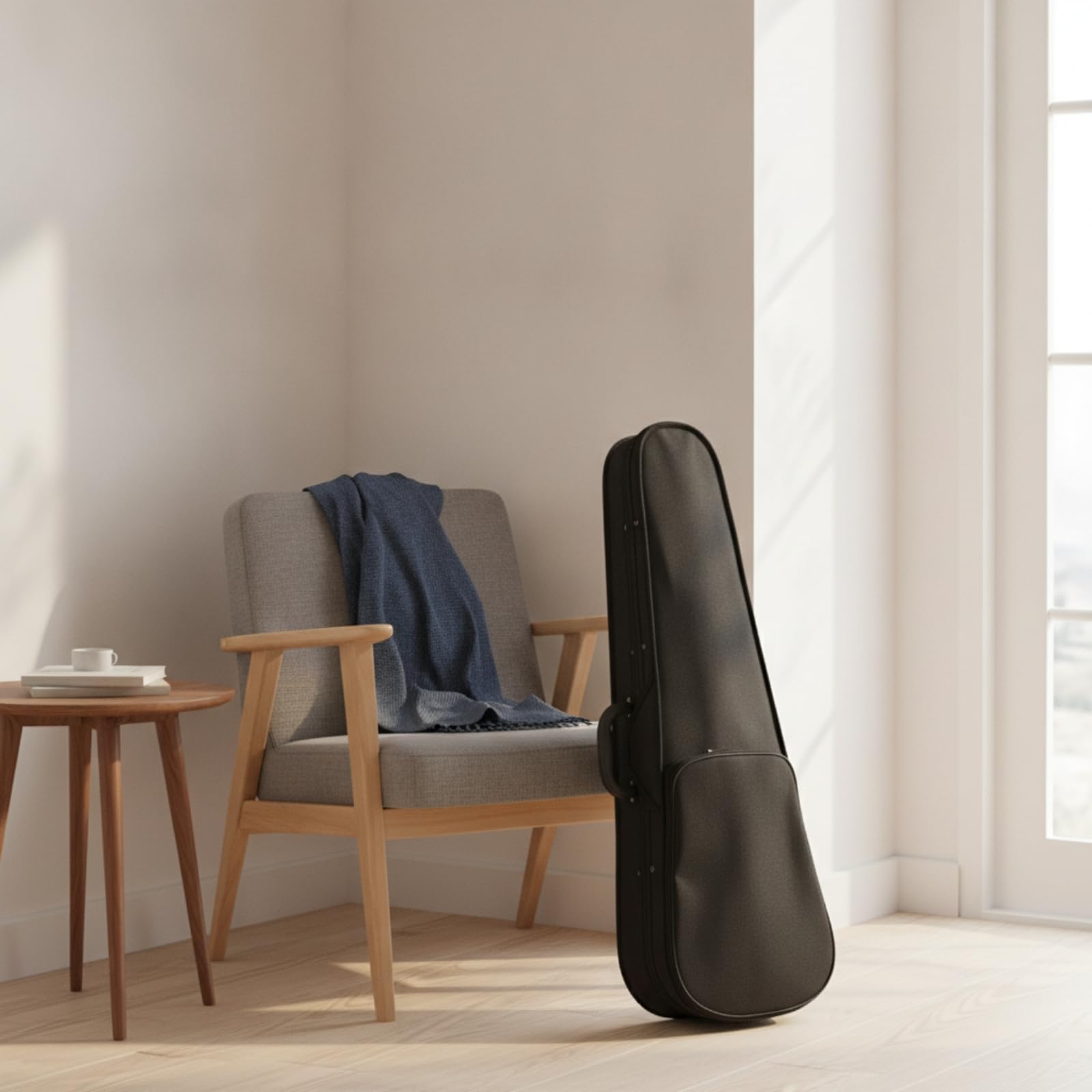 Estuche Rígido Violín Portátil Estuche Violín Tamaño Completo Liviano para Estudiantes, Viajes