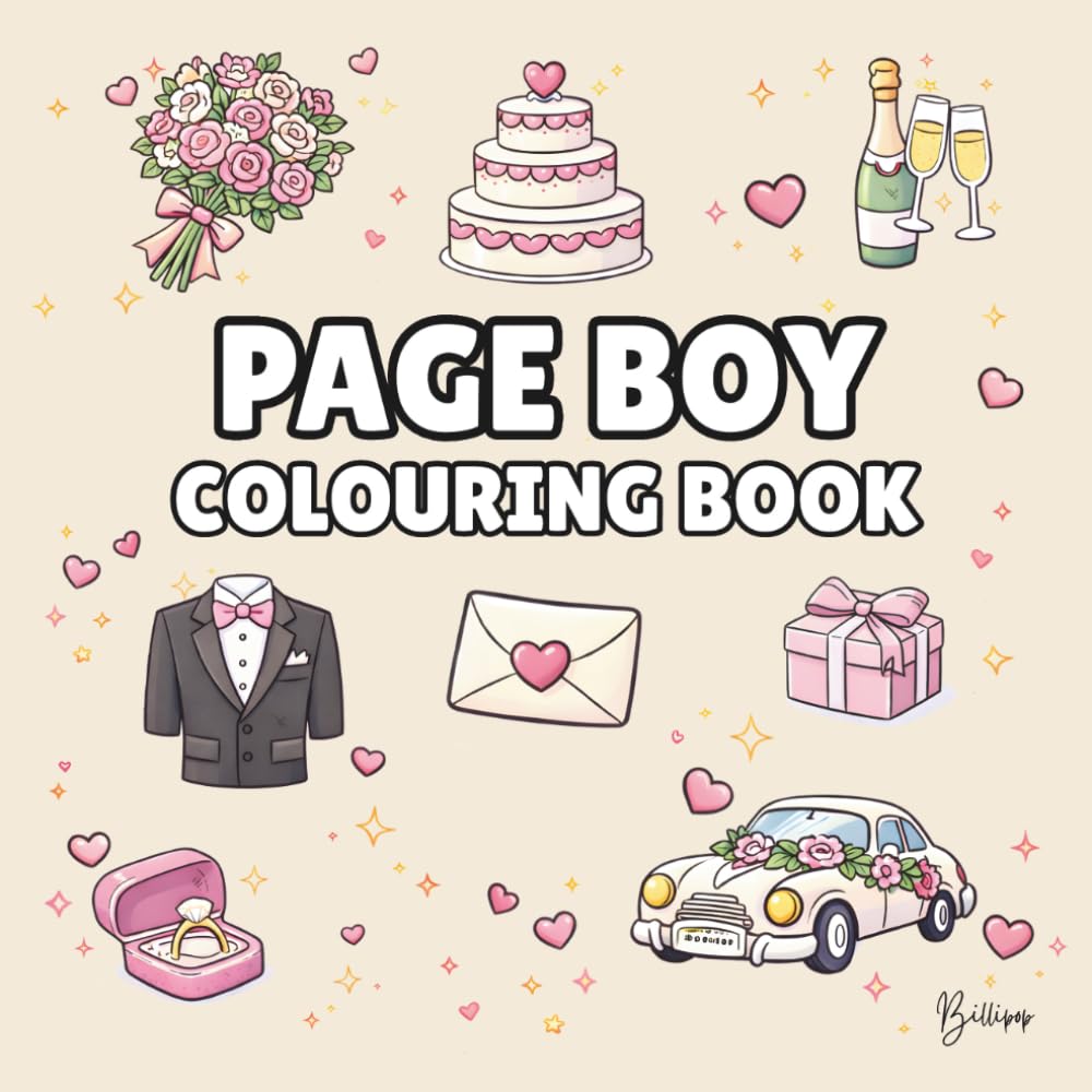Page Boy Colouring Book: Bold and Easy Wedding Colouring Pages for Children - Cover Colour: Champagne: A Fun, Bold and Easy Wedding Activity Book and ... Gift (Wedding Colouring Books – Bold & Easy)