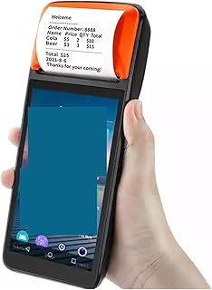 PDA POS Printer Terminal 1D CCD Scanner Reader Built-in 58mm Thermal Receipt BT Bill Handheld Mobile Printer NFC (Color : One Size, Size : H6)