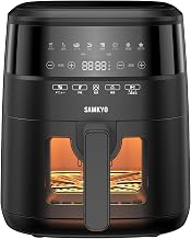 Non-fryer 4.2L with large viewing window, large capacity for 1-4 people, air fryer with touch panel, includes Japanese recipes, non-fryer machine, fryer for deep-fried food and side dishes, SAMKYO F40