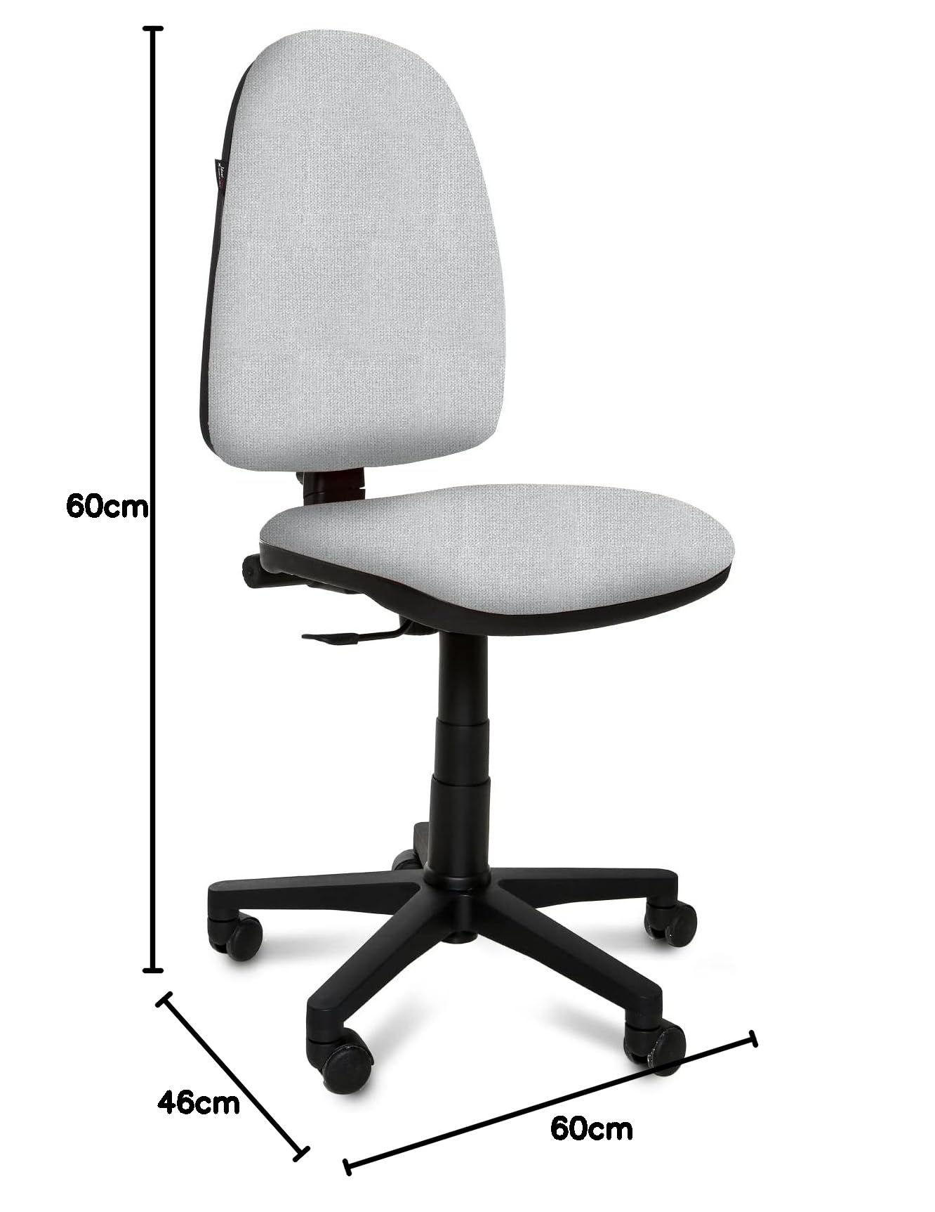 Sedia Da Ufficio Ergonomica Italiana Con Contatto Permanente - Base Cromata E Ruote Per Parquet - Blu Acrilico