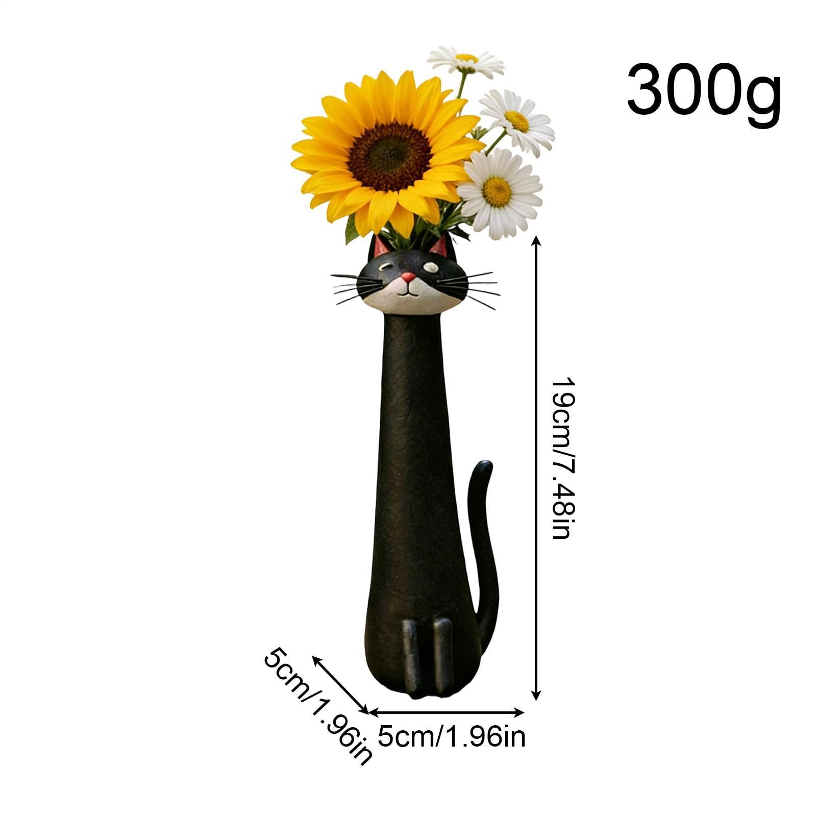 Vaso Per Fiori A Forma Di Gatto, Confezione Da 3 Vasi Da 19 Cm Per Fiori, Simpatico Vaso Decorativo A Forma Di Gatto Per Casa, Soggiorno, Ingresso, Camera Da, Libreria, Matrimonio, Fidanzamento