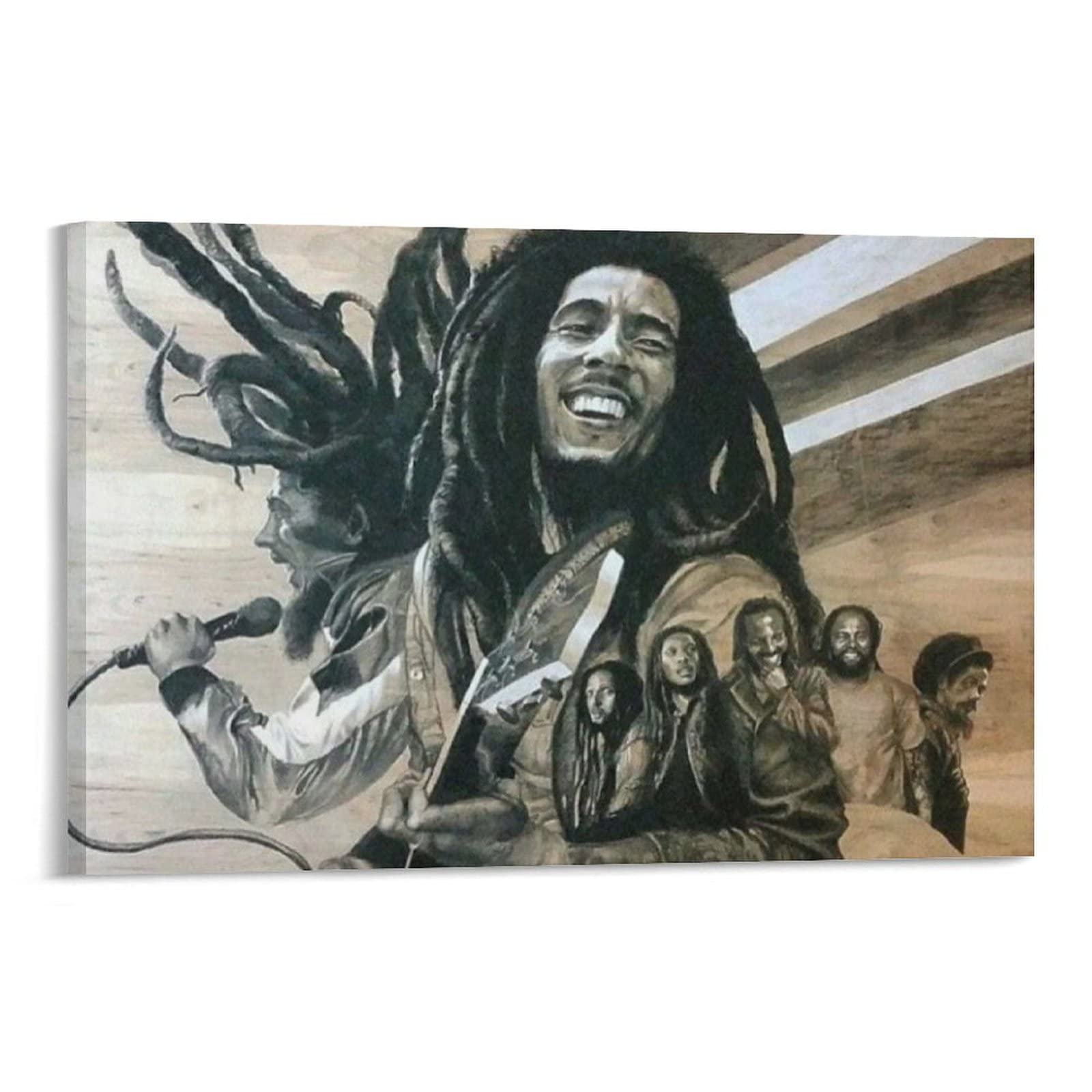 Amazon.co.jp: 待ち受け ボブマーリー イラスト 印刷 ポスター