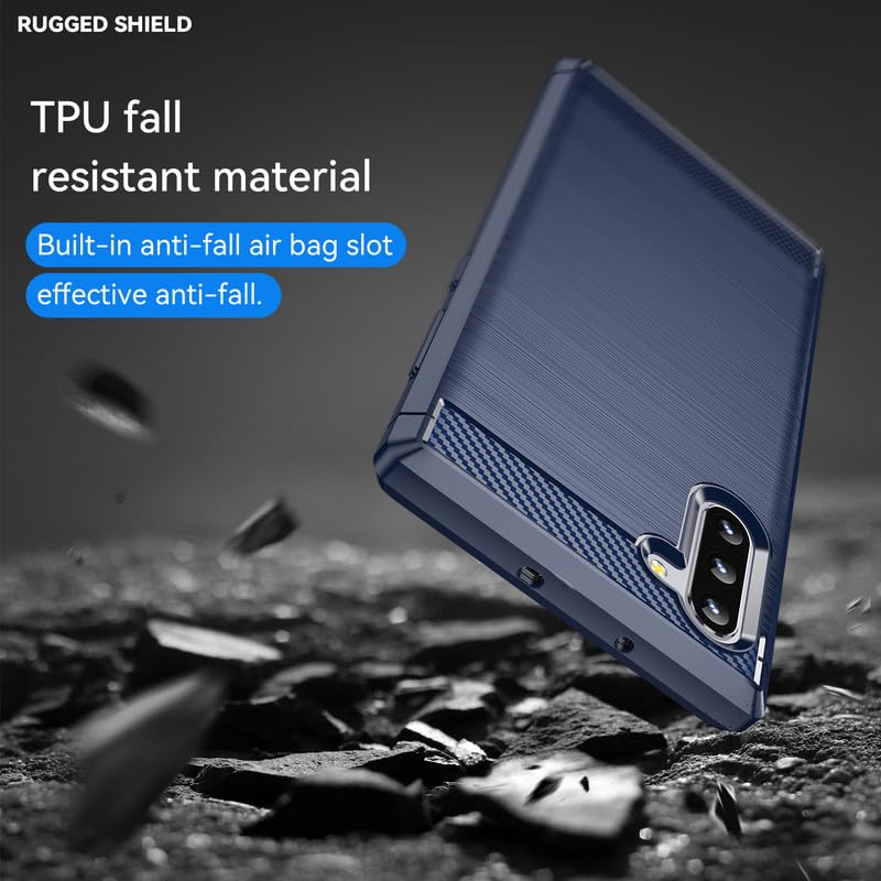 Image of Hybrid Carbon Fiber Back Case for Samsung Galaxy Note 10 (Blue)