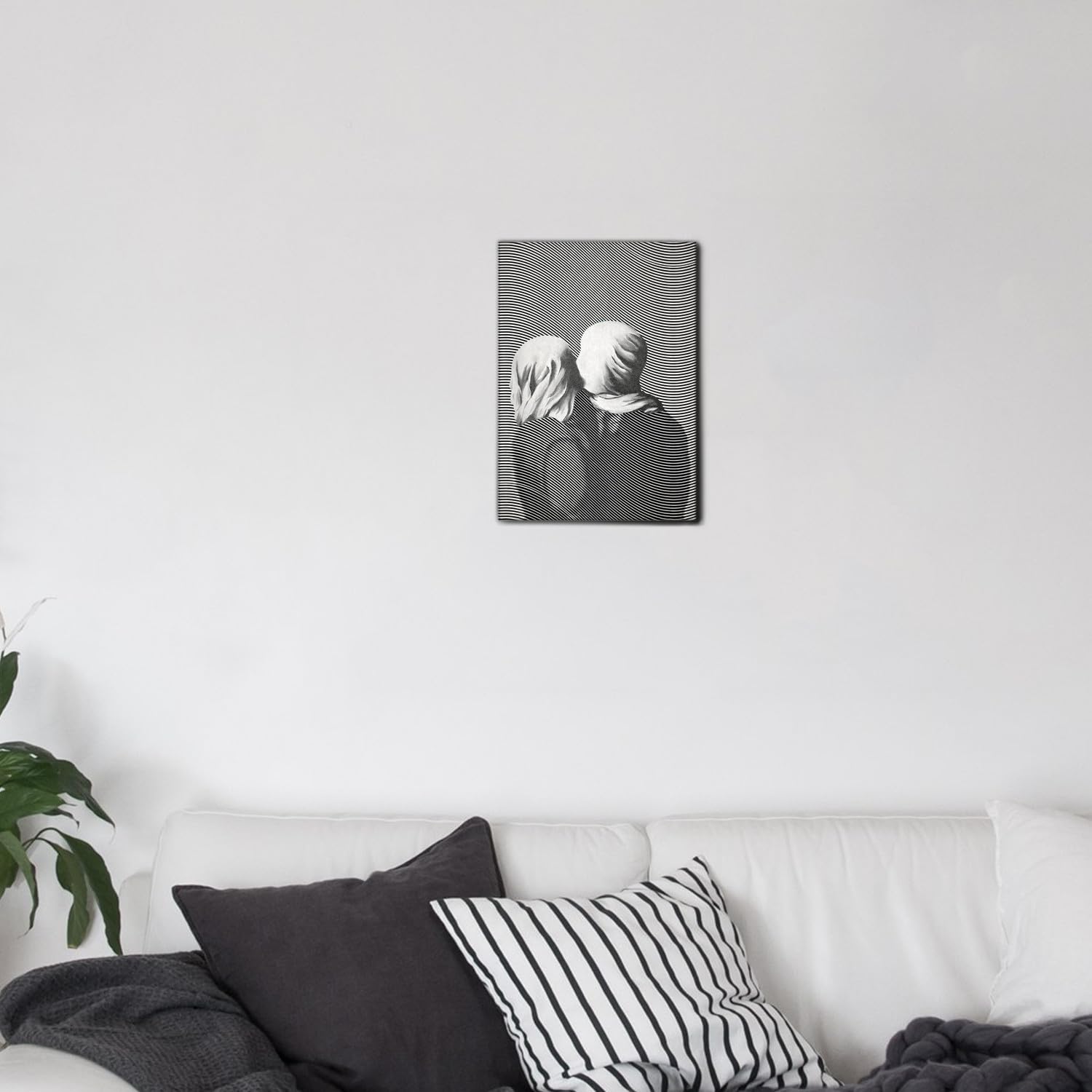 Giallobus - Gemälde - 05 - Liebende - Premium Loom Canvas mit hoher Dicke - 35x50 - Bereit zum Aufhängen - Moderne Gemälde für zu Hause
