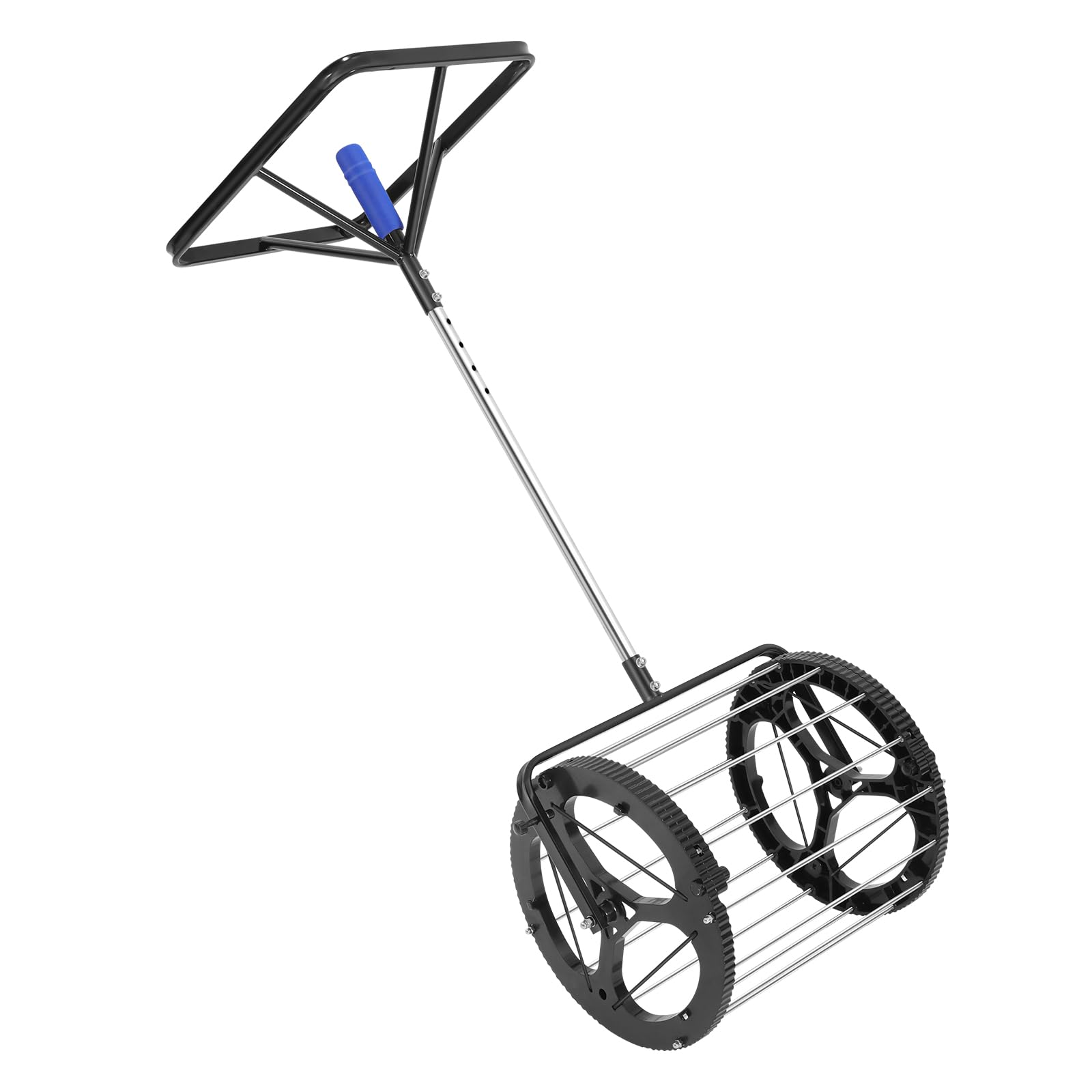 RocoReny 2 in 1 Tennis Ball Hopper, Tennis Balls Pickup Automatic Balls Receiver with Handle, Tennis Field Equipment Auto Collector Picker Retractor