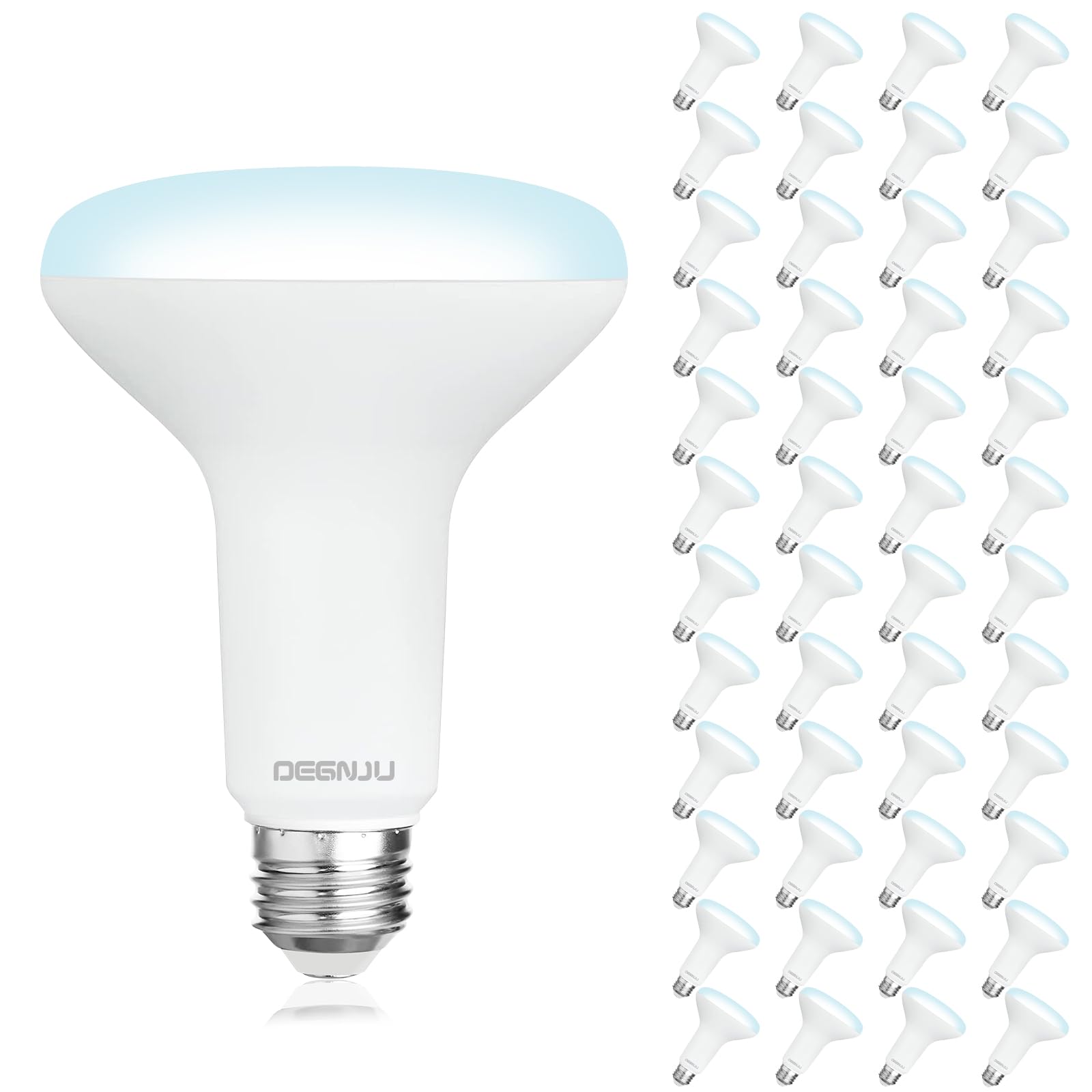 DEGNJU 48 Pack Indoor Flood Light Bulbs, BR30 LED Bulb 7W Equivalent 65W, Dimmable Recessed Light Bulbs, 650LM 5000K Daylight 15000 Lifetime LED Can Light Bulb, Interior Home E26 Base