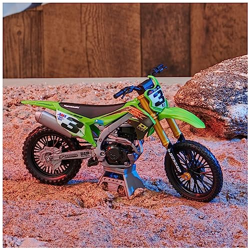 Supercross, Authentic Eli Tomac 1:10 Scale Collector Die-Cast Motorcycle Replica With Display Stand #TOP5