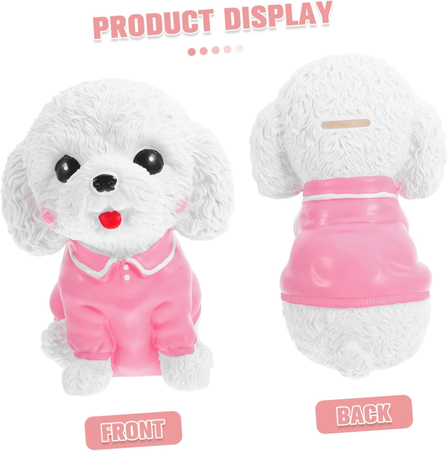 SUPVOX Cute Dog Coin Bank Drop-Resistant Puppy Savings Box for Boy Girl Spacious Interior for Coins and Cash Engaging Design for Desktop Use Boy Girl