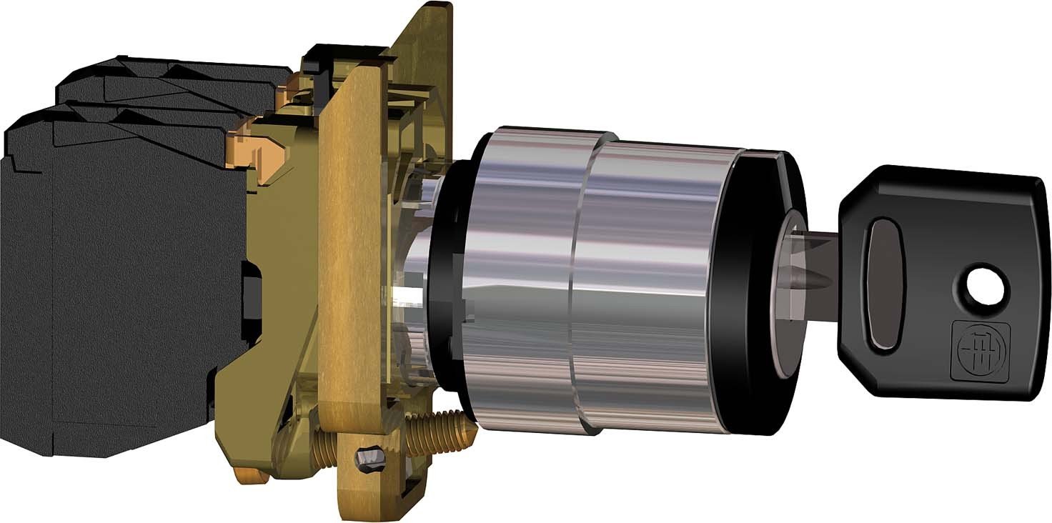 Selector llave 455 mss 82 05 Schneider elec pic para mandos de posición fija