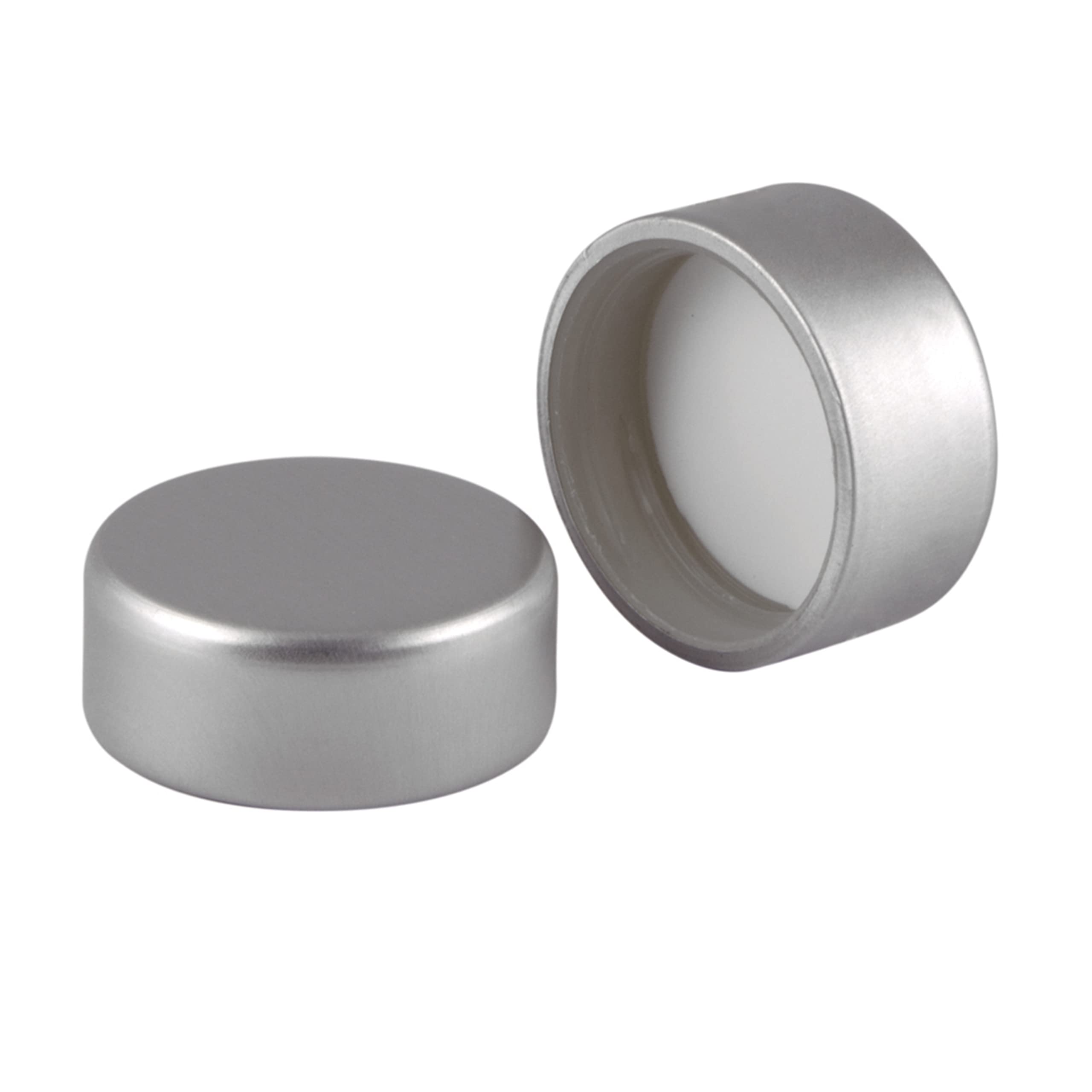 Schraubverschluss GPI33 Deluxe, kompatibel mit Flaschen und Getränken, wiederverwendbar, Farbe Silber, Set mit 10 Stück, Moplen mit Aluminiumbeschichtung