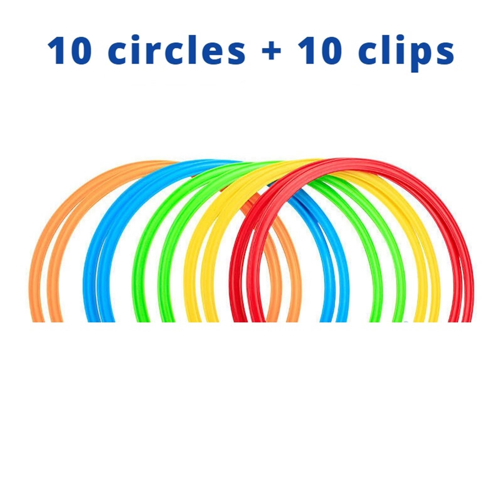Anillos De Agilidad Juego de Aros de Salto de celosía for Entrenamiento físico al Aire Libre con 10 Aros y 10 Conectores.(38CM 20PCS)