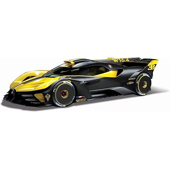 Bburago Bugatti Bolide Modellauto im Ma stab 118 T ren beweglich gelb-schwarz 18-11047Y