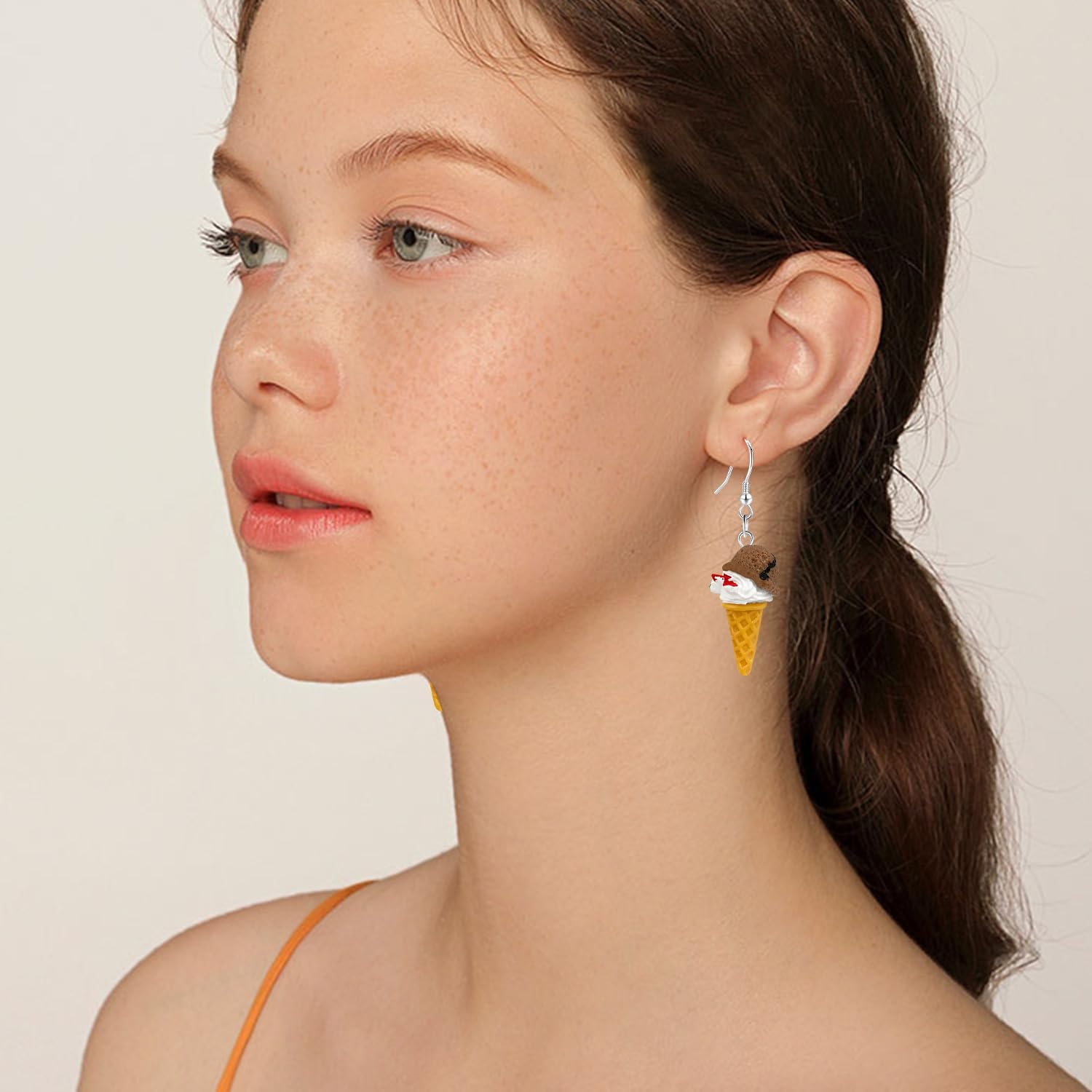 Bohemian Acrylic Simulation Ice Cream Lightweight Dangle Drop Earrings Cute Creative Colorful Food Hook Earrings For Women Jewelry Gifts - Image 2