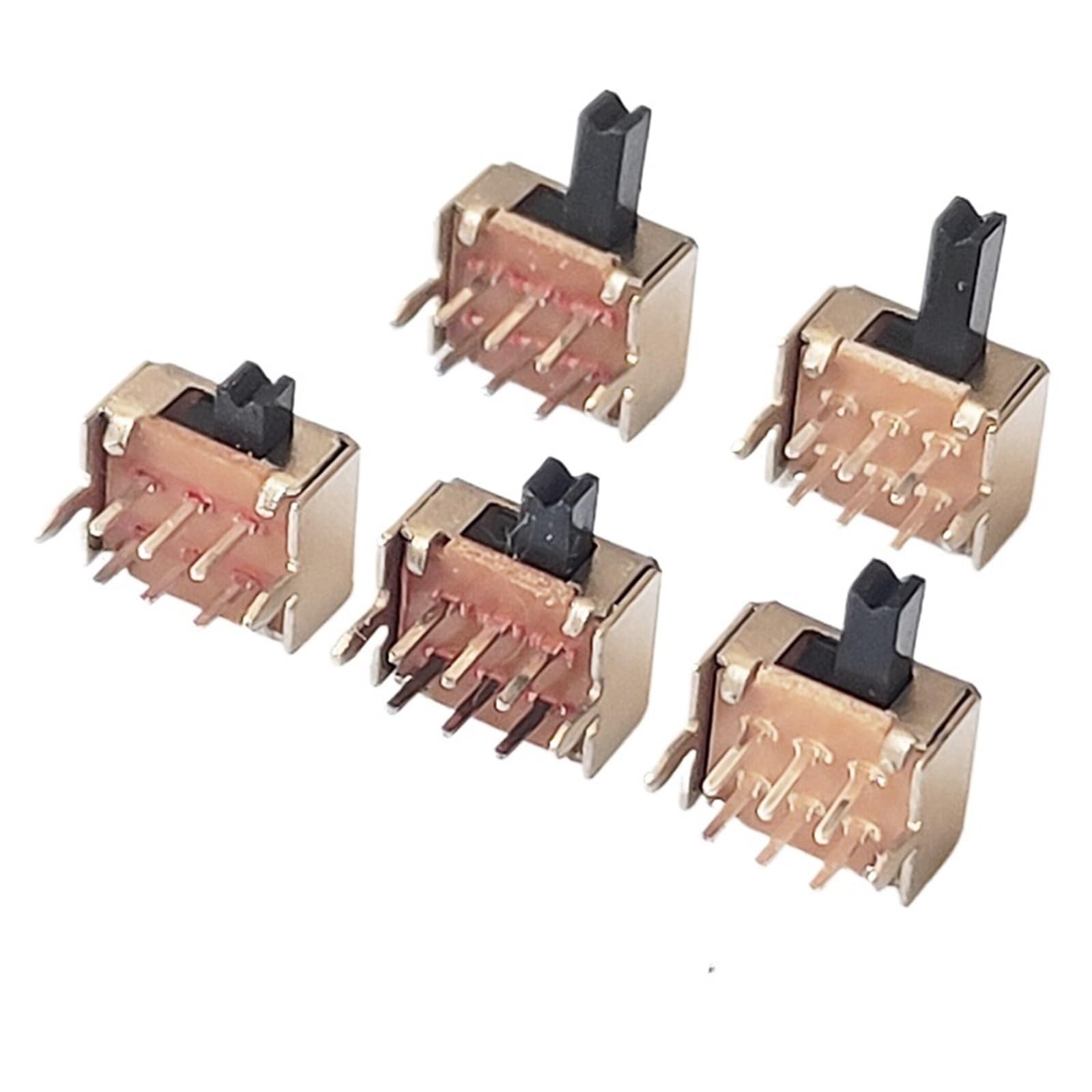 10 sztuk 6-pinowy przełącznik suwakowy DIP 2-pozycyjny przełącznik dźwigni mikrofonu ro 2P2T 8.7x6.9x4.7mm H = 2/3/4/5/6 mm przełącznik suwakowy 90° SK-22D07(H 6MM)
