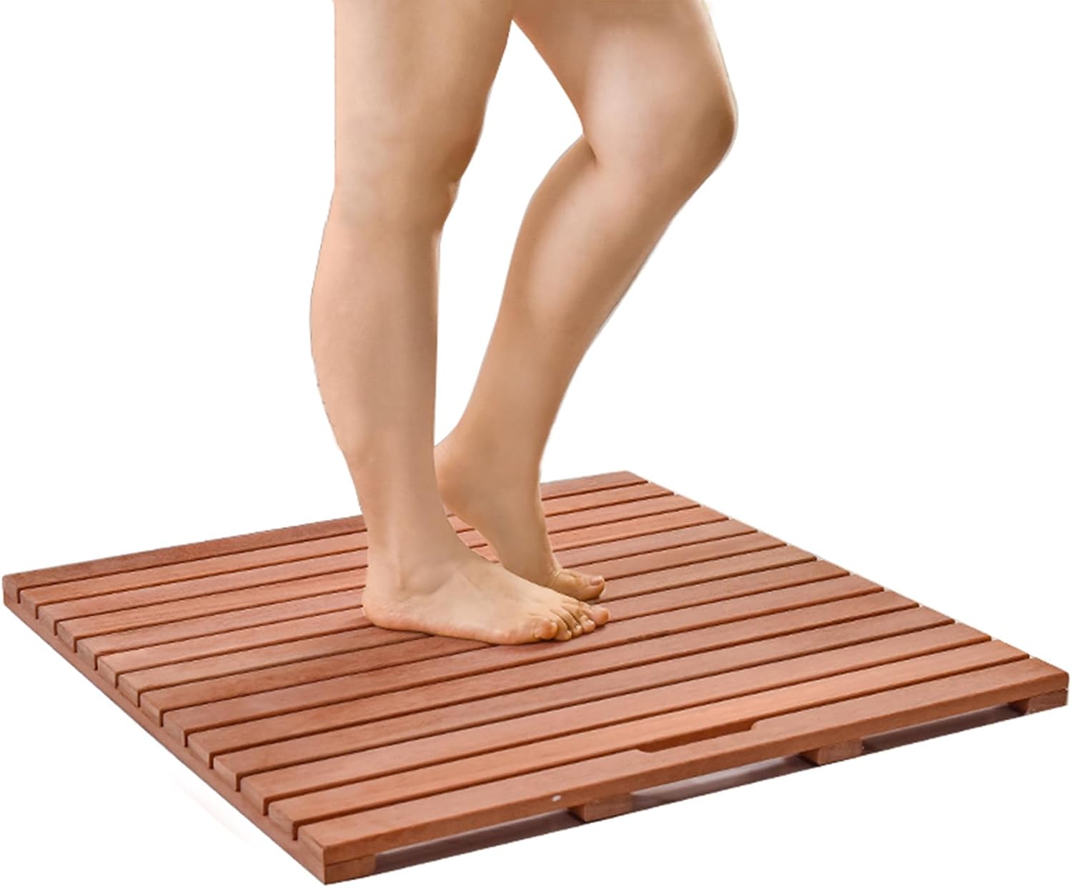 Teak Shower Mat, Non-Slip Bath Mat, Luxury Spa Mat, Wooden Mat for Bathtub, Multifunctional Bathtub Mats,Slatted Design,for Kitchen,Entryway,Hallway,Office,30x34in(76.2x86.3cm)