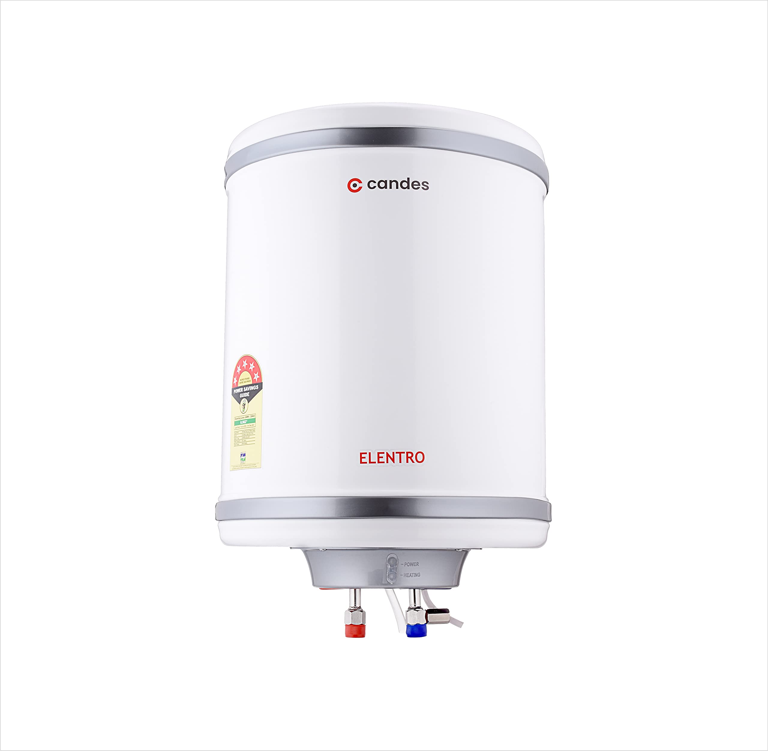Candes Water Heater 15 Litre | 1 Year Warranty | Electric, 2KW - Elentro (White)