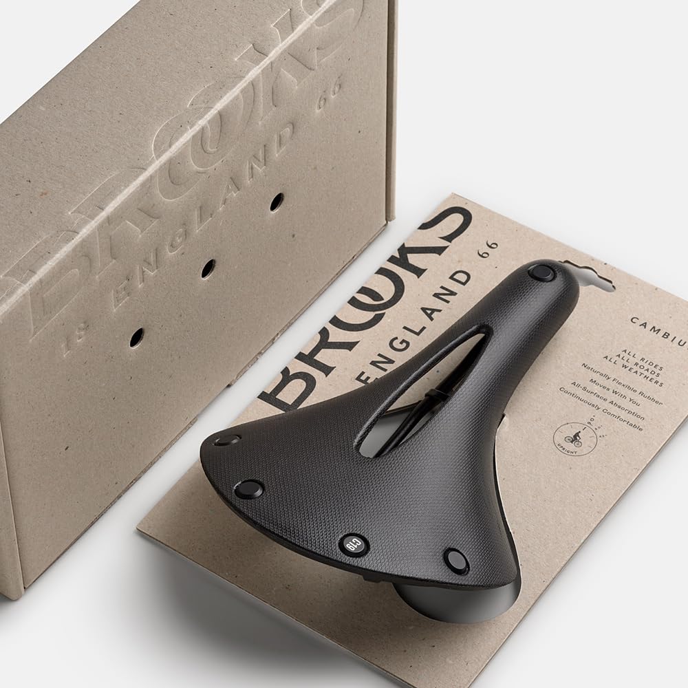 Brooks England Cambium siodełko rowerowe na każdą pogodę, wysokie przebiegi, wodoodporne, rzeźbione/standardowe siodełko rowerowe (C15, C17, C19)