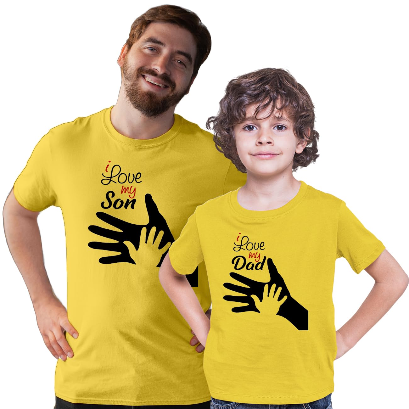 INDISSHFather Son Matching Printed Cotton Tshirt Combo - FS-ILMYS-PAR