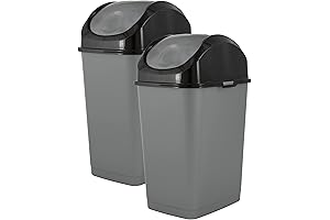 Superio Office Trash Can with Lid 9 Gallon