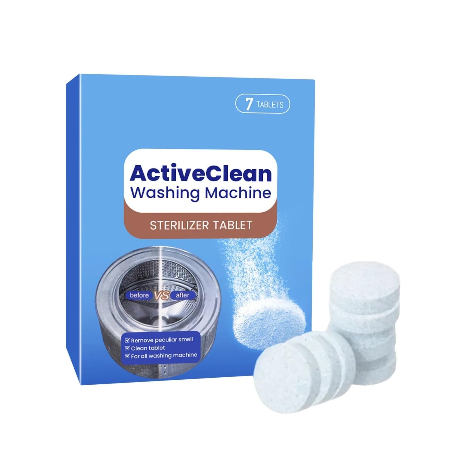 Waschmaschinenreiniger-Tabletten Waschmaschinenreiniger-Tabs Tiefenreinigung(3 Boxed)