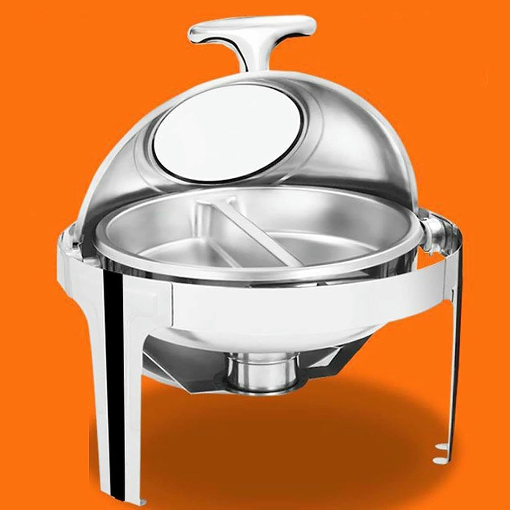 Serveur de buffet en acier inoxydable pour éviter les plats froids durant les fêtes
