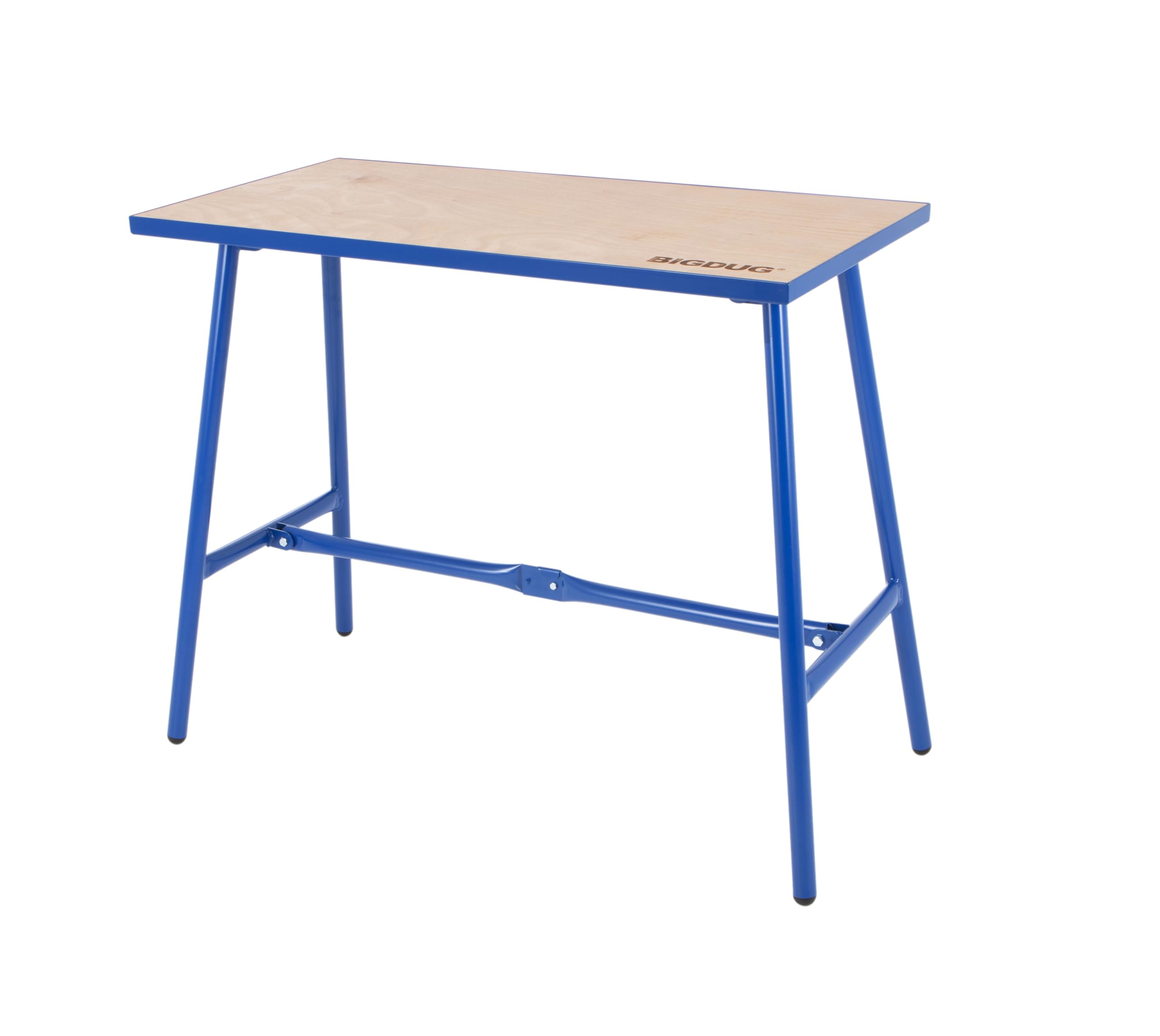 Bigdug Blue Heavy Duty Folding Workbench - 840H X 1000W X 500D Mm - Transportable Workstation 150Kg Udl (Blue)