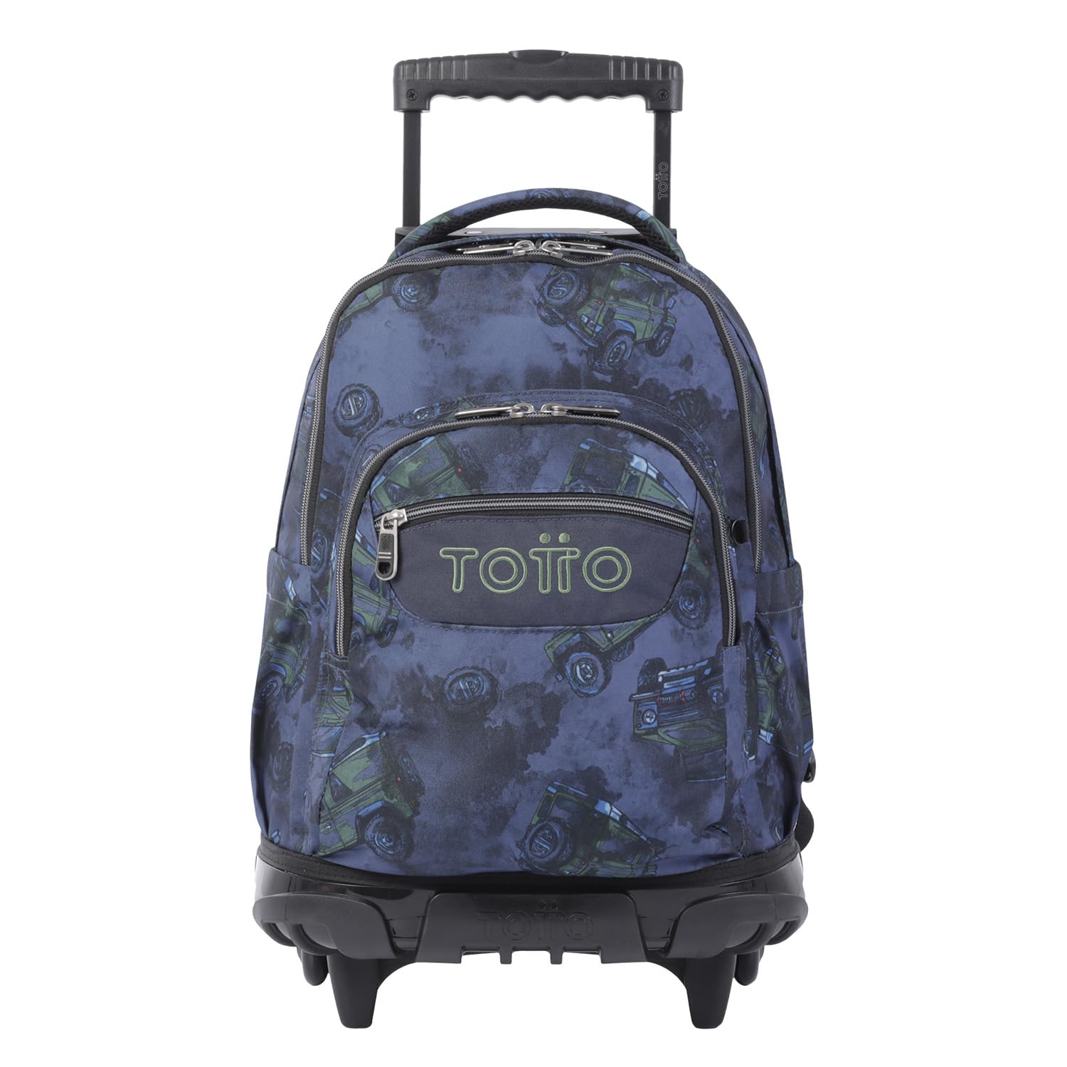TOTTO Mochila escolar con ruedas estampado todoterreno - Renglones TAMAÑO GRANDE