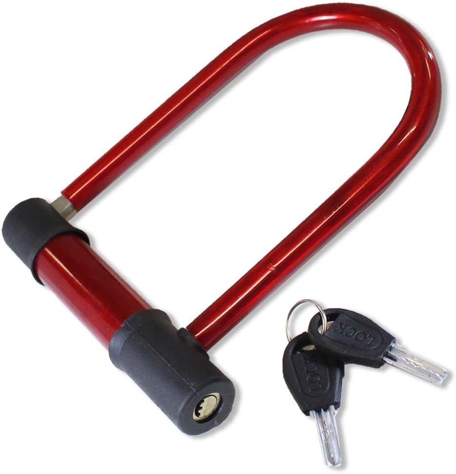 SCURRY Cerradura de grillete de bicicleta  Resistente, resistente a cortes y aserrado  Dimensiones de 6 x 7 pulgadas (6.0 in x 7.0 in)  Resistente a